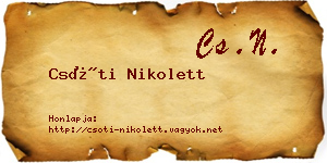 Csóti Nikolett névjegykártya